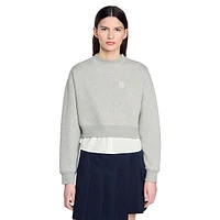 Meribel Shirt-Collar & Hem Layered Sweatshirt