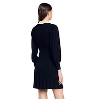 Lison Buttoned Knit Collar Dress