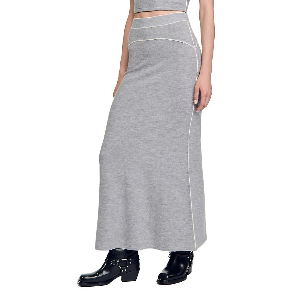 Oriane Wool Maxi Skirt