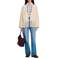 Zoe Wool & Cotton Fringed Cardigan