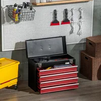 Metal Tool Box Portable Tool Chest Organizer With Drawers