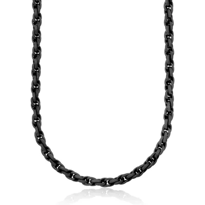 7mm Ionic-plated Black Stainless Steel Chain