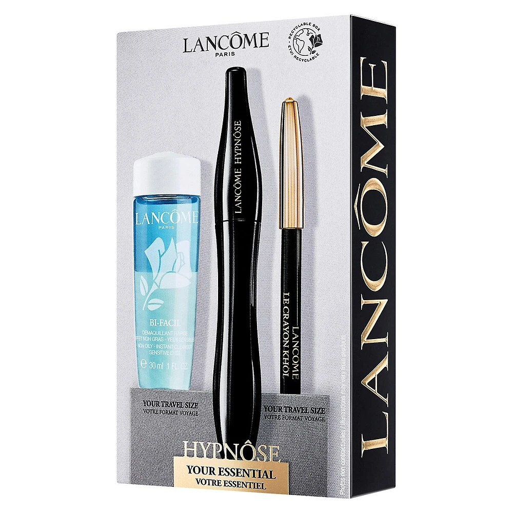 Hypnôse Volumizing Mascara, Crayon Khol Eyeliner & Bi Facil Makeup Remover 3-Piece Set