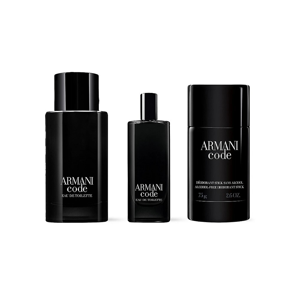 Armani Code Eau De Toilette 3-Piece Gift Set - $213 Value