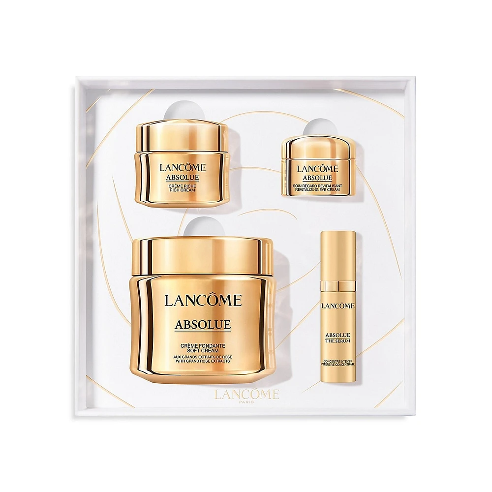 Absolue Soft Cream Regenerating And Revitalizing Routine 4-Piece Set With Grand Rose Extracts