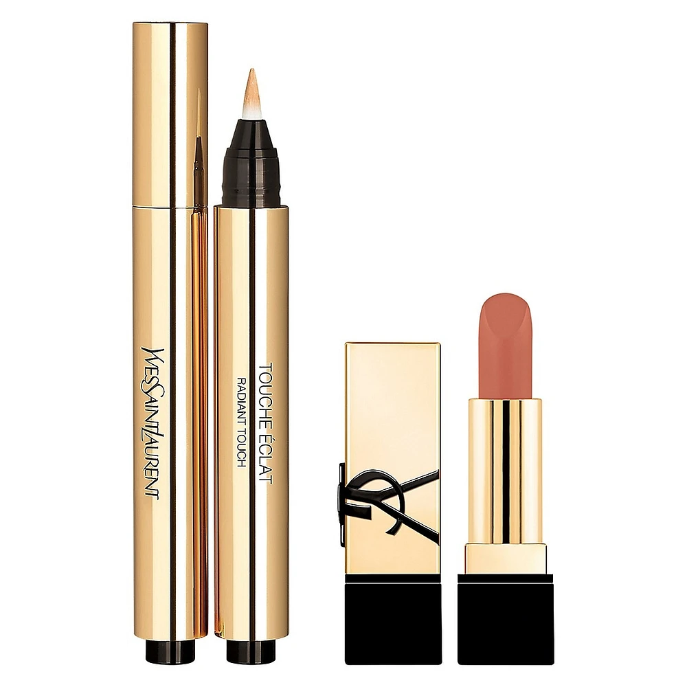 Touche Éclat & Mini Rouge Pur Couture Lipstick 2-Piece Holiday Gift Set - $73 Value