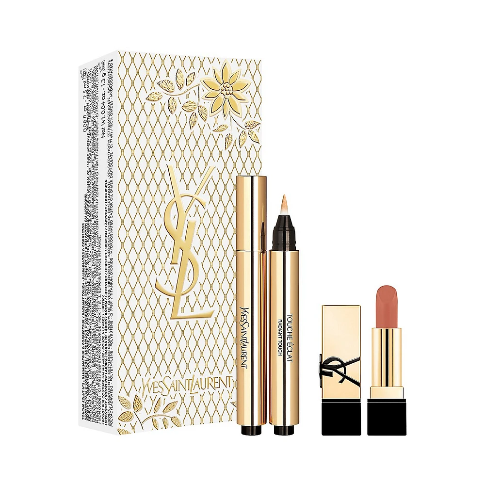 Touche Éclat & Mini Rouge Pur Couture Lipstick 2-Piece Holiday Gift Set - $73 Value