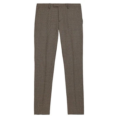 Houndstooth Wool Suit Pants