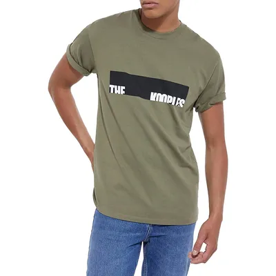 Contrasting Logo Cotton Crewneck T-Shirt