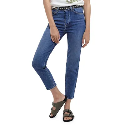 High-Rise Slim-Fit Jeans