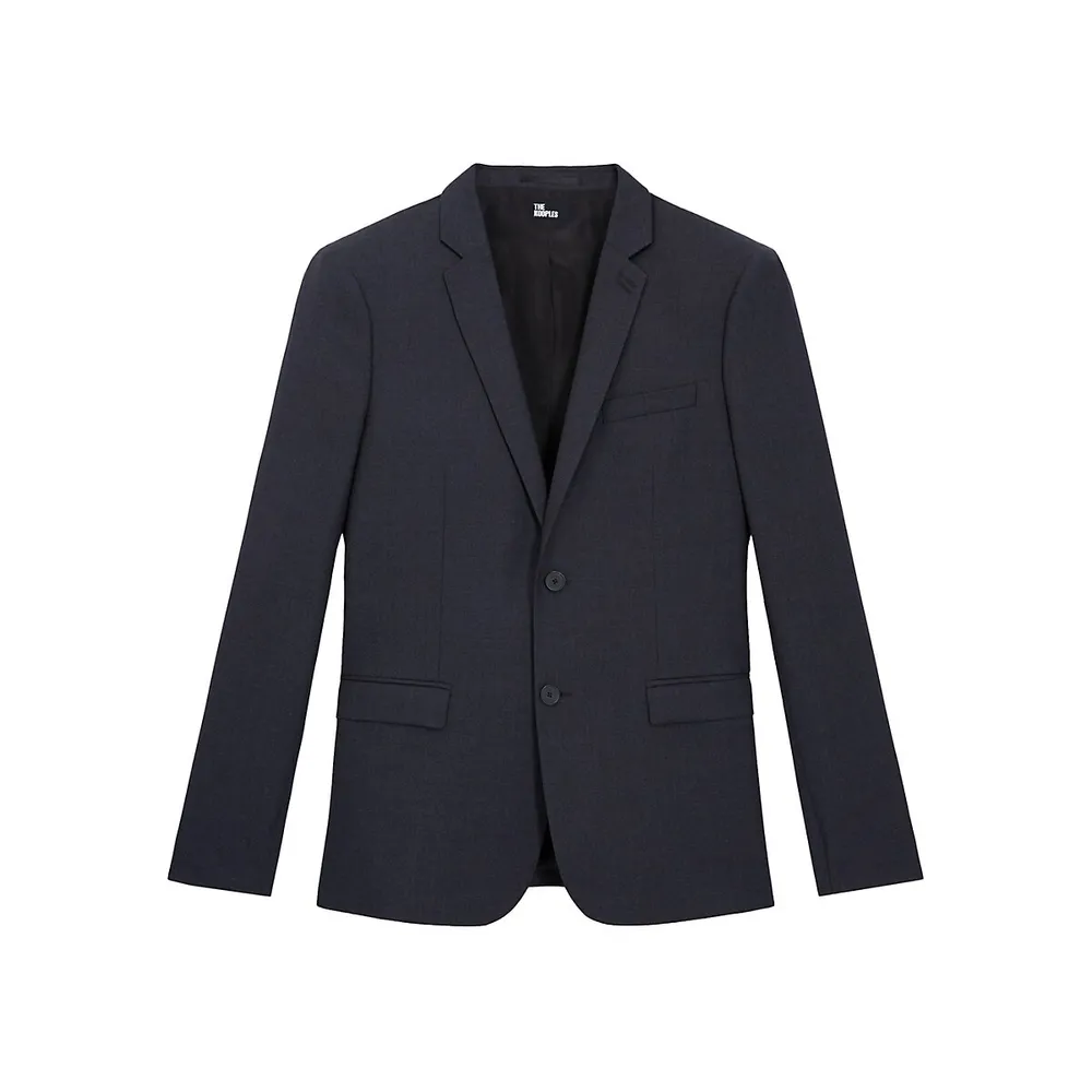 Tailored-Fit Woollen Suit Jacket