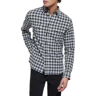 Cotton Check Sport Shirt