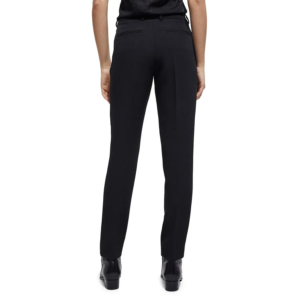 Crepe Tapered Suit Trousers