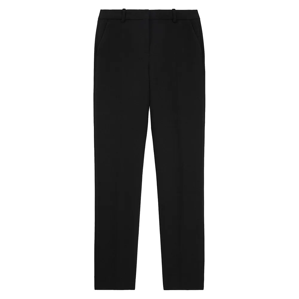 Crepe Tapered Suit Trousers