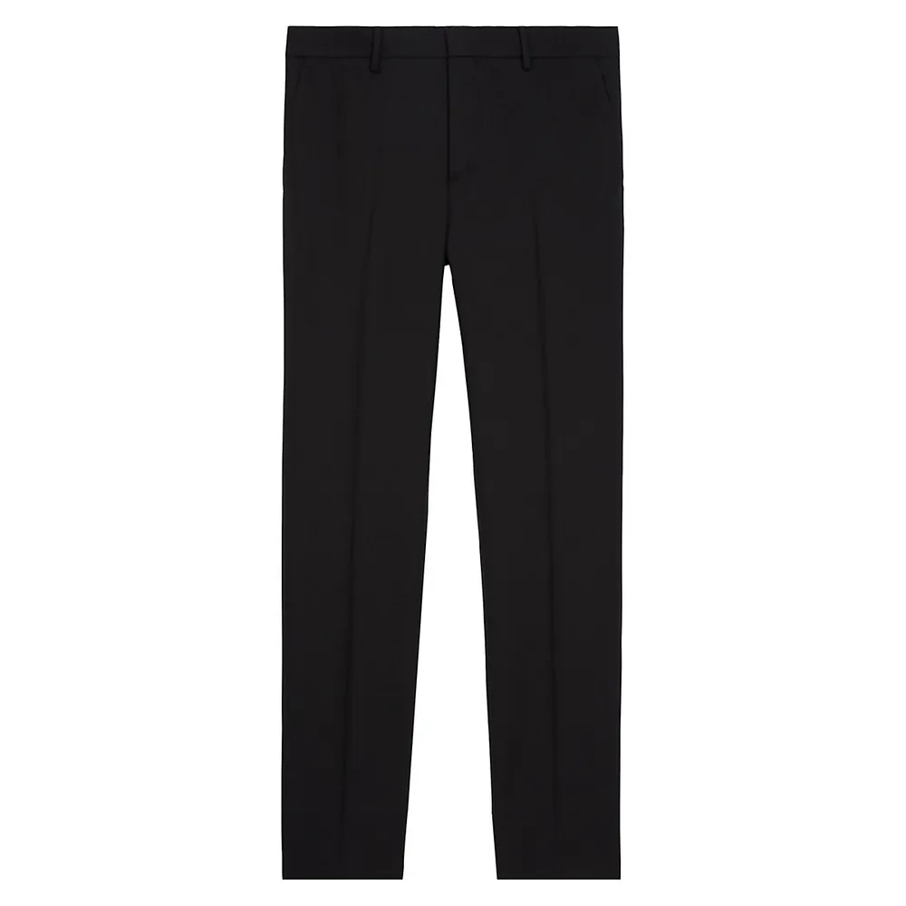 Slim-Fit Woollen Suit Trousers