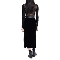 Velvet Midi Skirt