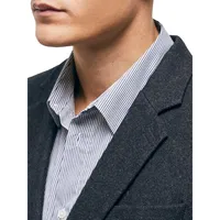 Mini Chevron Wool-Blend Suit Jacket