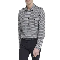 Slim-Fit Check Wool Shirt