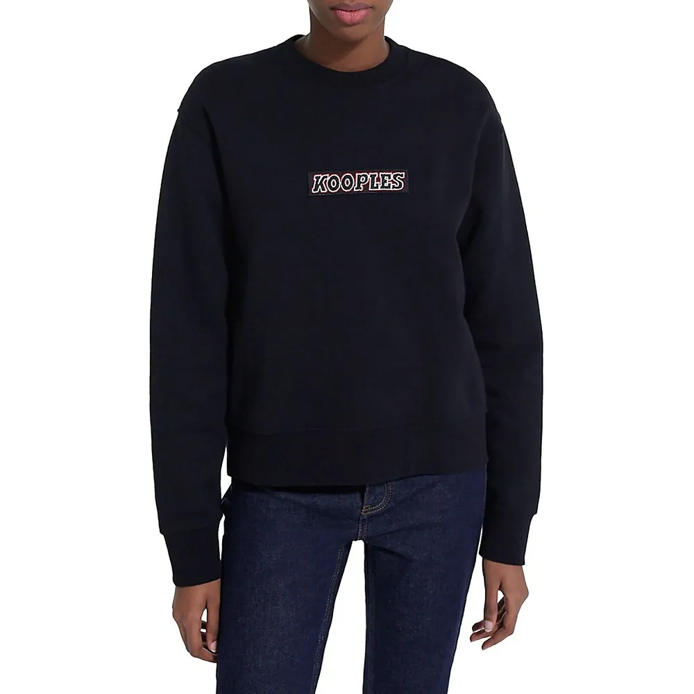 The Kooples Logo Cotton Sweatshirt | Southcentre Mall