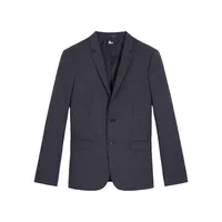 Slim-Fit Micro Houndstooth Wool Suit Jacket