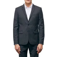 Slim-Fit Micro Houndstooth Wool Suit Jacket