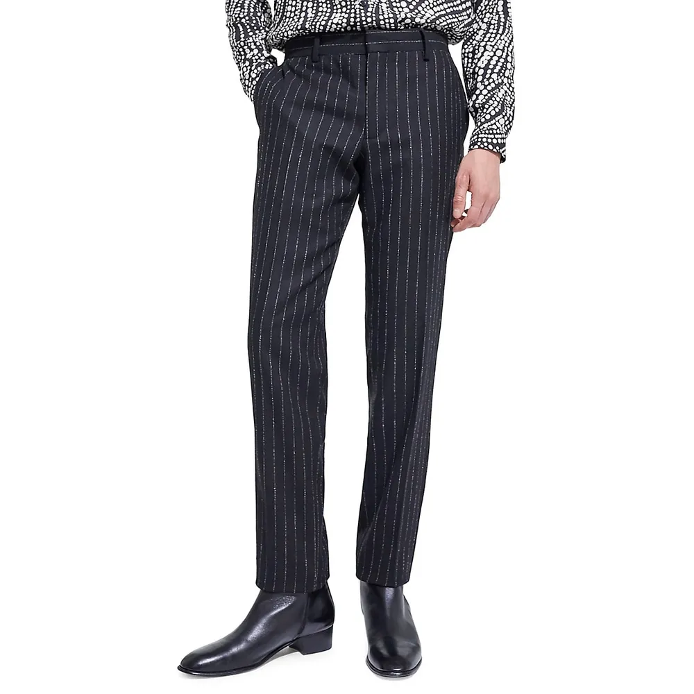 Striped suit pants