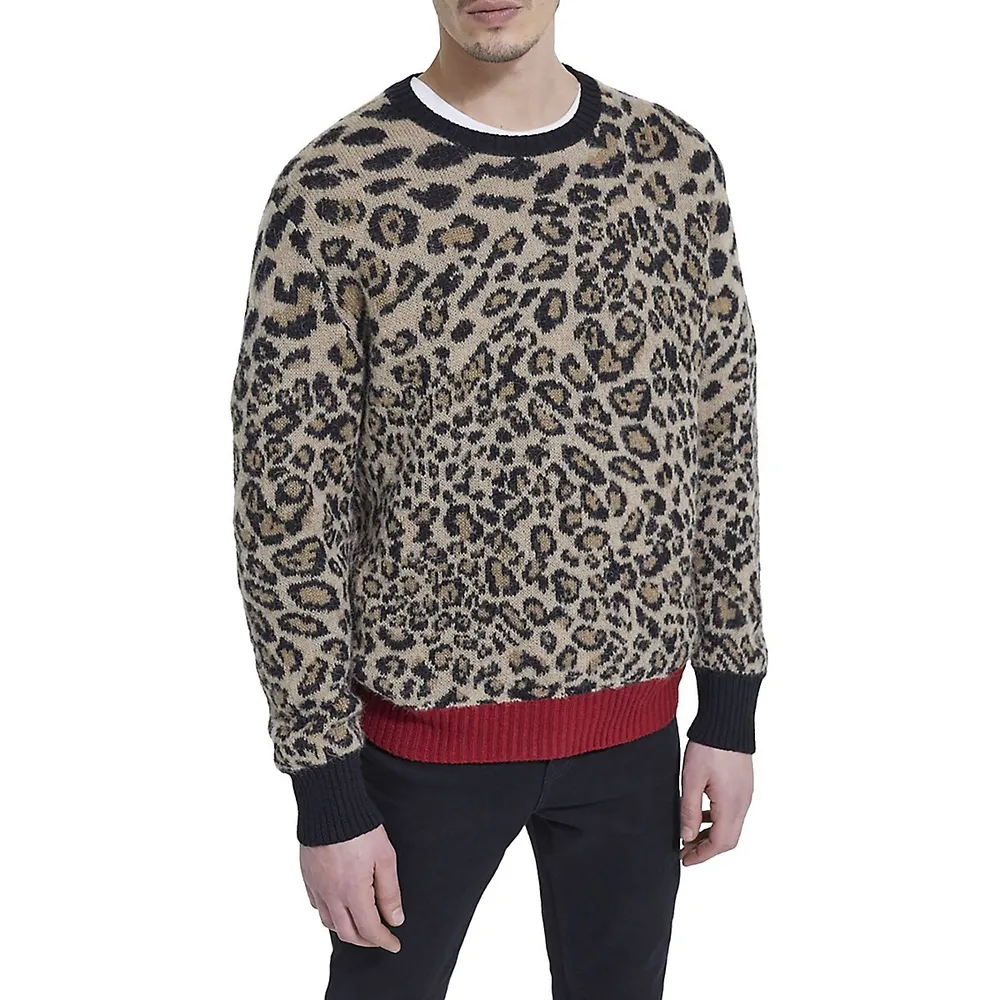 The Kooples Jacquard Leopard-Print Sweater