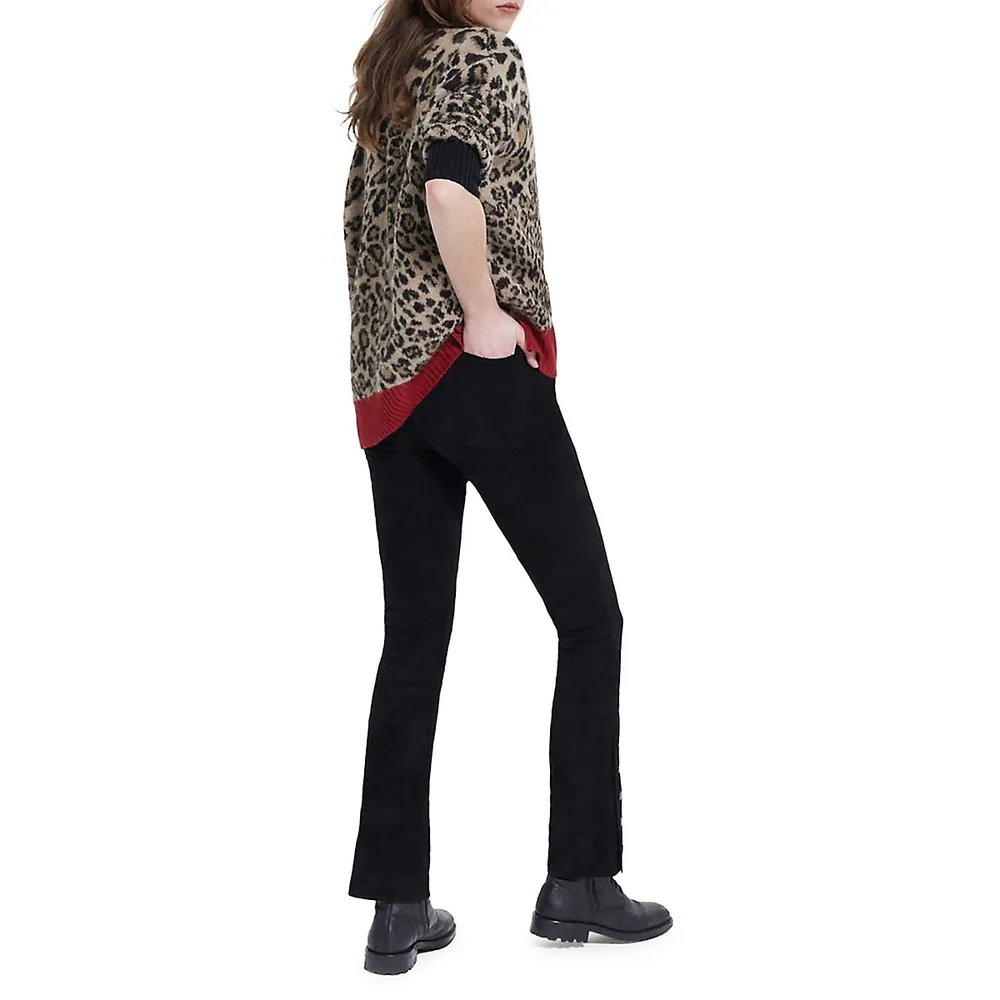 The Kooples Jacquard Leopard-Print Sweater