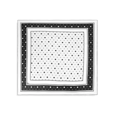 Polka Dot Satin Silk Scarf