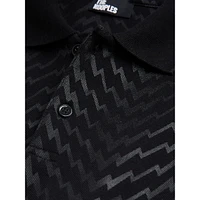 Slim-Fit Zig-Zag Print Polo Shirt