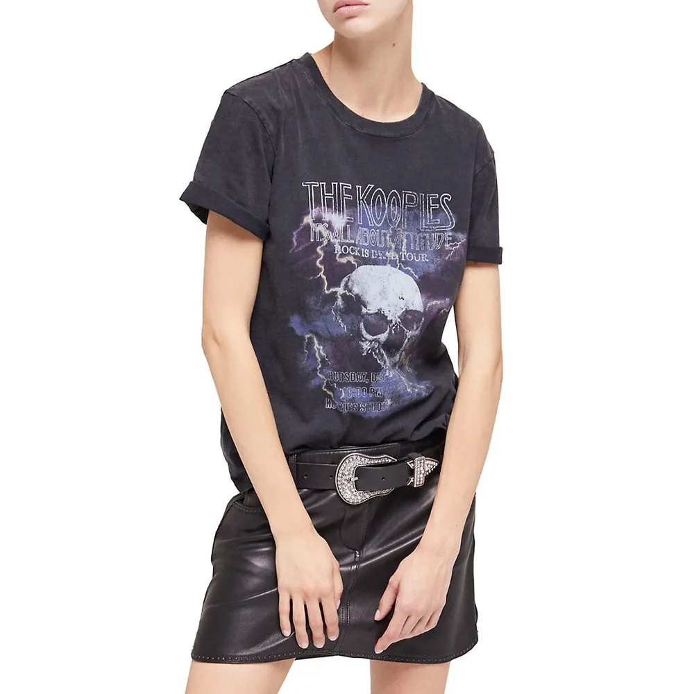 Skull-Print Short-Sleeve T-Shirt