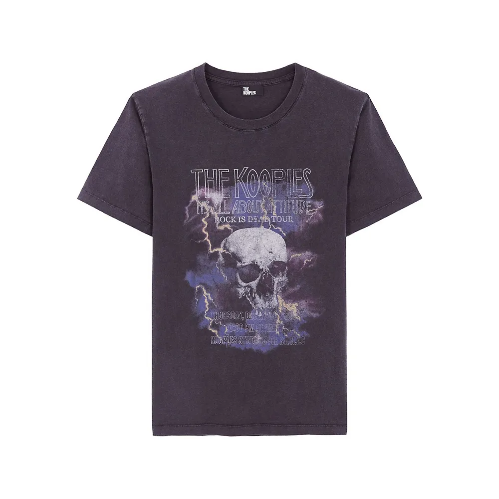 Skull-Print Short-Sleeve T-Shirt