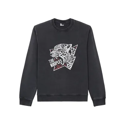 Leopard-Graphic Logo Sweatshirt