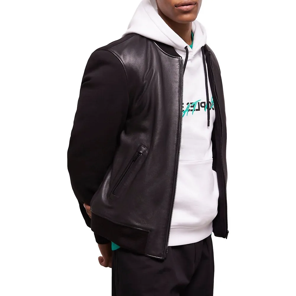 Leather Combo Varsity Jacket