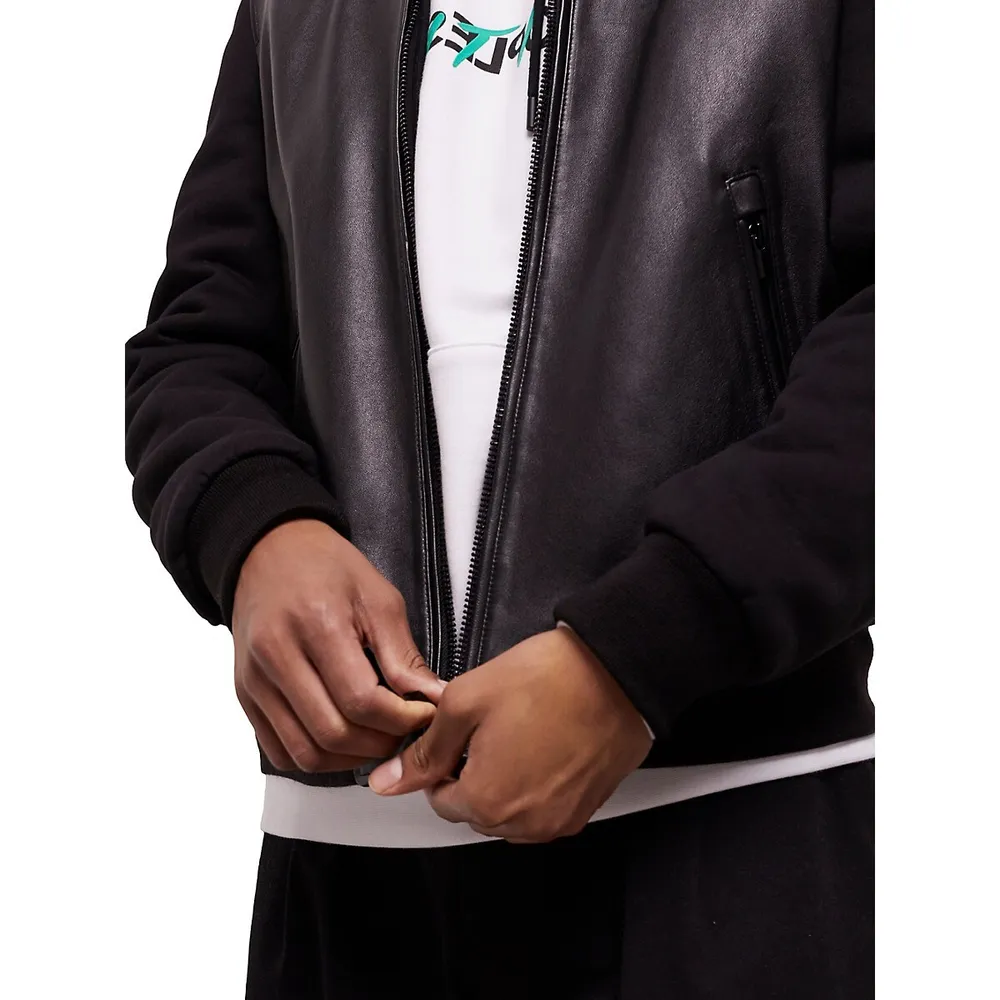 Leather Combo Varsity Jacket