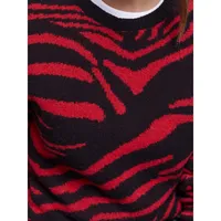 Wool-Blend Zebra-Print Sweater