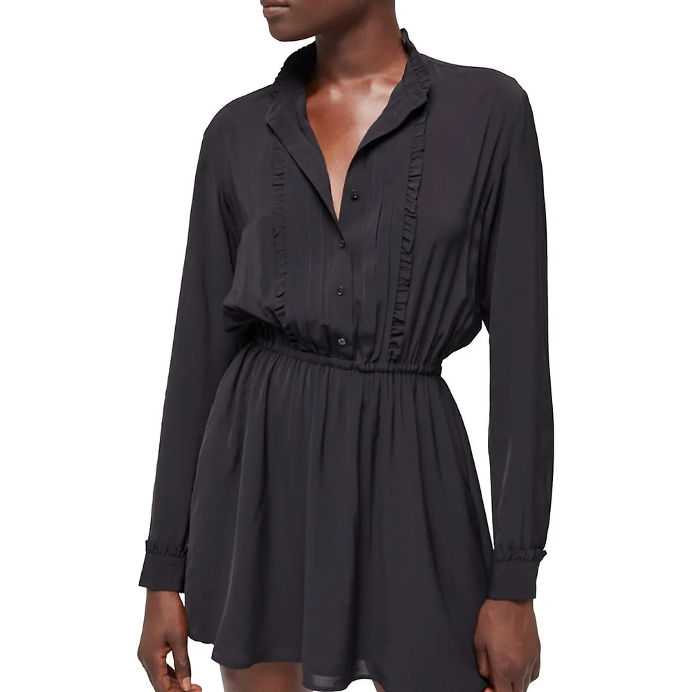 Ruffle-Detail Mini Dress