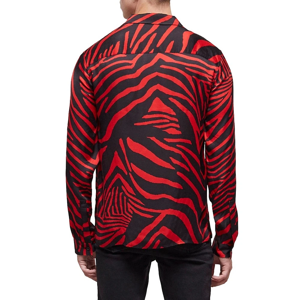 Slim-Fit Wild Stripes-Print Shirt