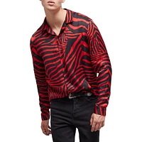 Slim-Fit Wild Stripes-Print Shirt