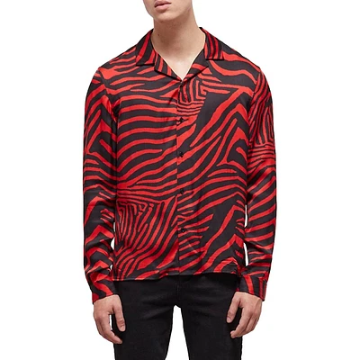 Slim-Fit Wild Stripes-Print Shirt