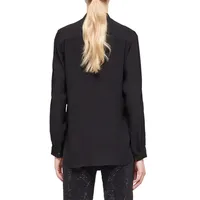 Embellished Mockneck Shirt