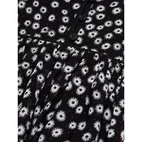 Daisy Dots Long-Sleeve Flowing Midi Dress