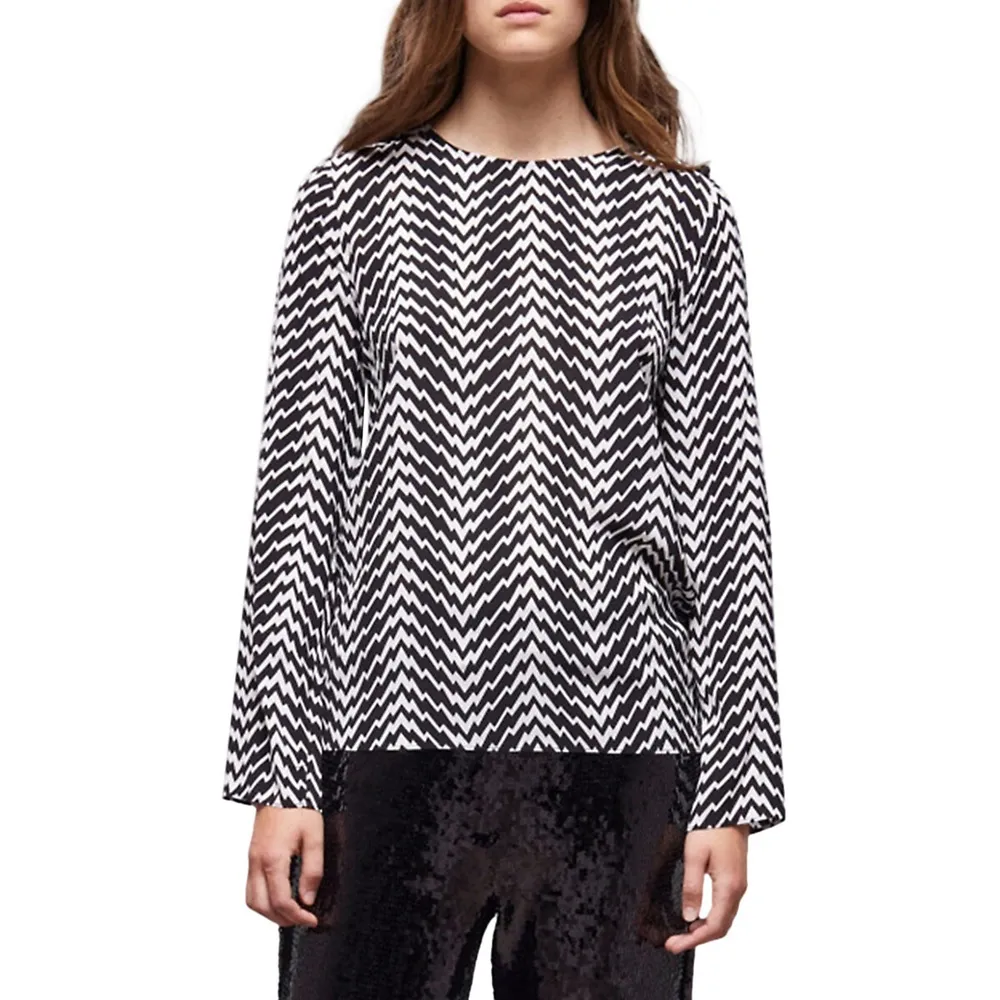 Zig-Zag Long-Sleeve Top