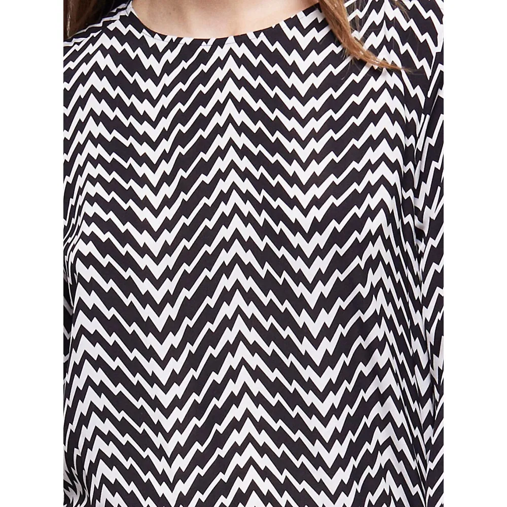 Zig-Zag Long-Sleeve Top