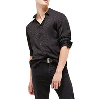 Zig-Zag Patterned Long-Sleeve Shirt