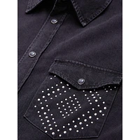 Two-Pocket Studded Western Shirt