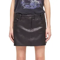 Studded Leather Mini Skirt