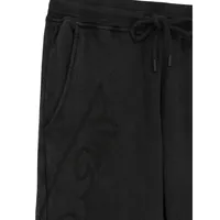 Western-Embroidered Drawstring Pants