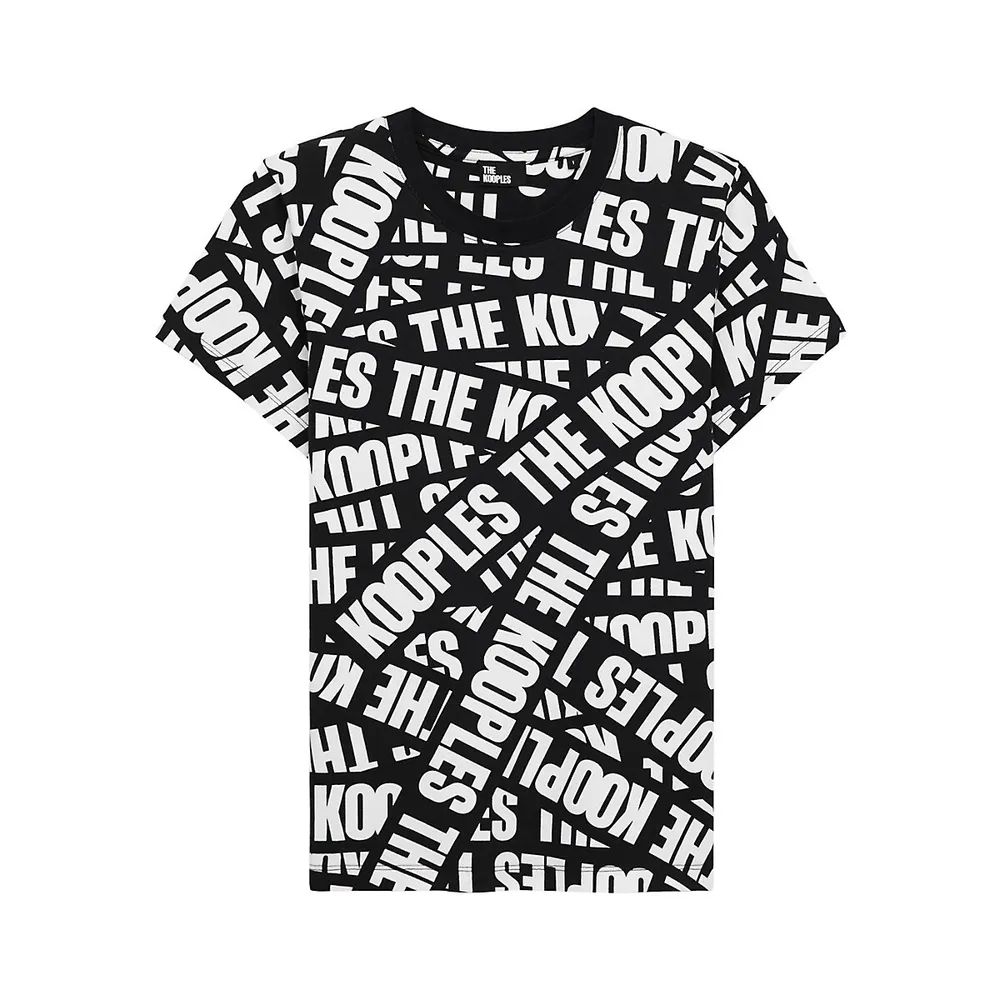 Tape Logo Print T-Shirt