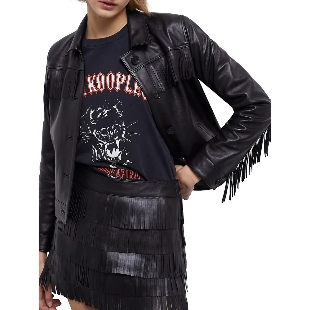 Fringed Leather Jacket